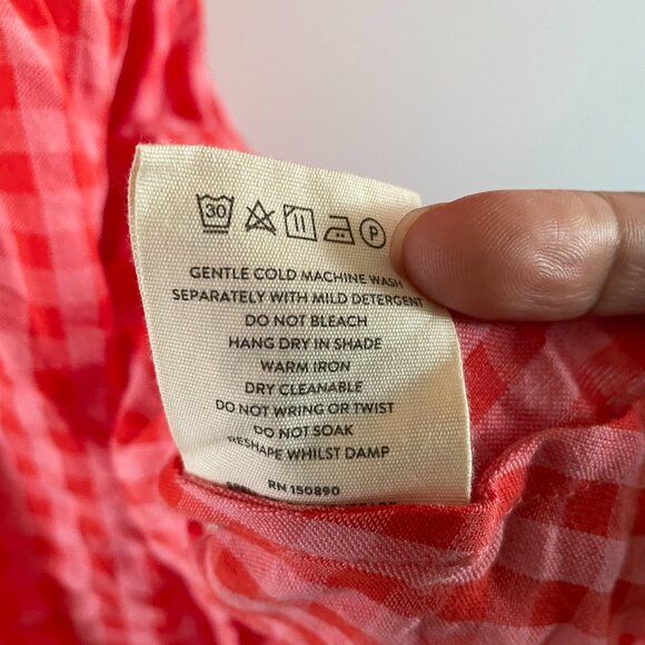 SPELL Strawberry Fields Mini Dress Gingham Print Sz L - Picture 8 of 9